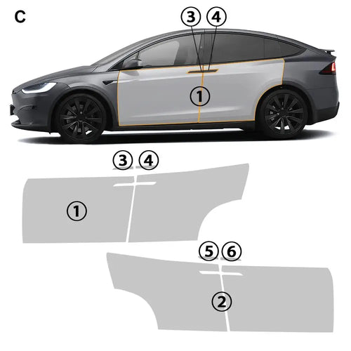 TPU Car Bumper Paint Protection Film for Tesla Model X 2016-2021 2022