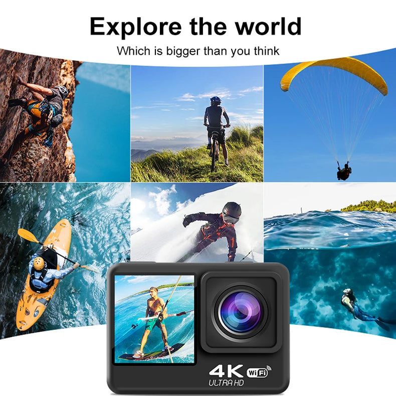 4 K 60FPS 2.0 Touch LCD 4X Dual Screen WiFi Waterproof Sports Video 4K