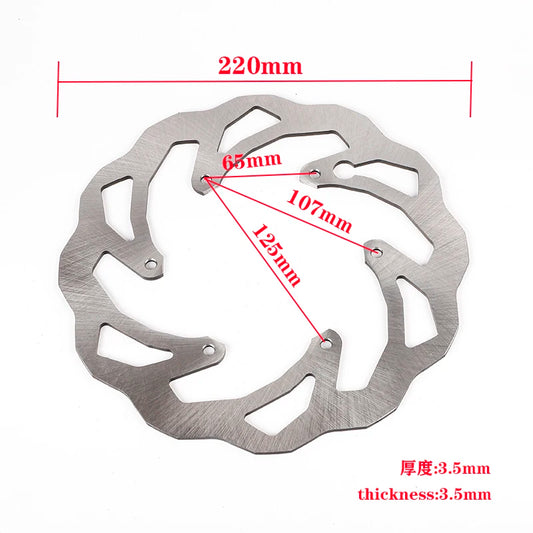 220mm Rear Brake Disc Rotor For KTM 125 250 300 350 450 500 525 530 SX