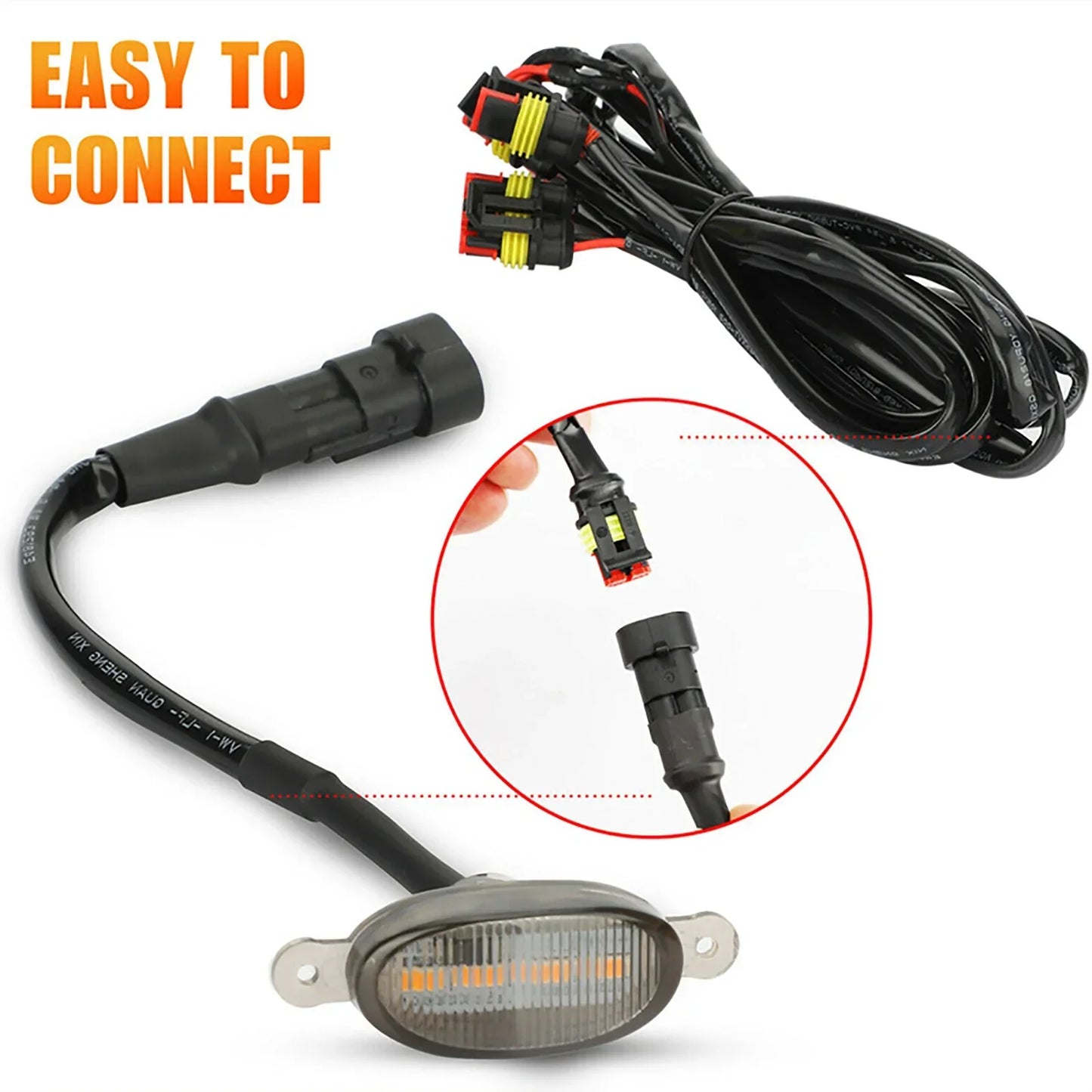 Universal Car Front Grille LED Light Modification 4LED Grill Light