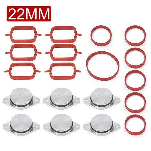 Swirl Flap Blanks Plate & Intake Inlet Manifold Gasket Seal For BMW