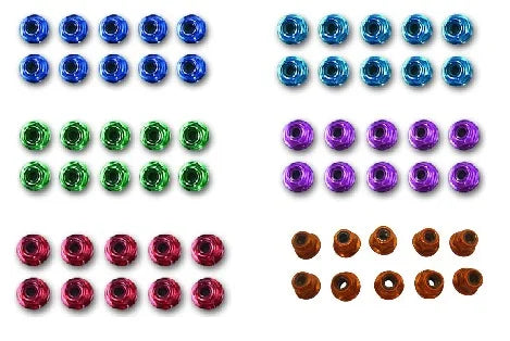 6colors 10pcs 4mm Wheel Nut/ Metal Wheel Hardware for 1/10 R/C hobby