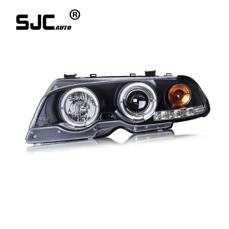 SJC Car Parts Upgraded LED Angel Eyes Headlamps Assembly For BMW 3