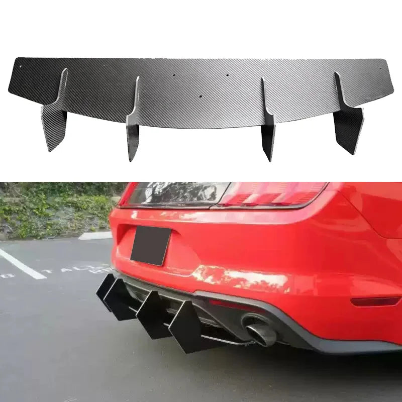 AC Style Carbon Fiber Fibre Rear Bumper Splitter Lip Diffuser For Ford