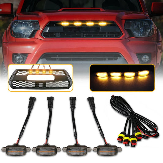 3/4/5/6 in 1 Universal 12V LED Car Front Grille Running Lights for