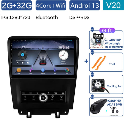 7862 For Ford Mustang V S-197 2009 - 2014 Android Auto Car Radio