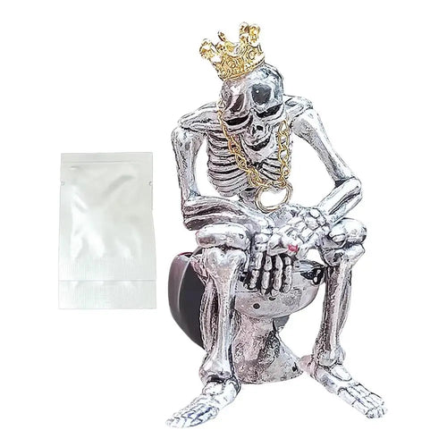 Skeleton Car Air Freshener, Desperate Crown Gold Chain Skull