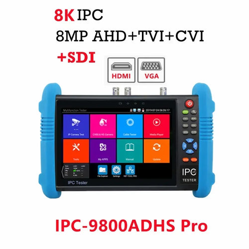 Upgrade Newest IPC9800Pro CCTV IPC Tester Supports 8K IP Camera