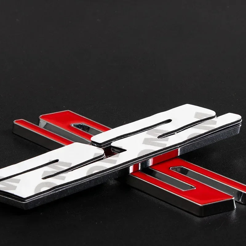 9X1.8CM Metal Letter Emblem Badge Decal for Chevrolet SS Aveo Cruze