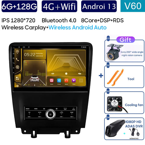 7862 For Ford Mustang V S-197 2009 - 2014 Android Auto Car Radio