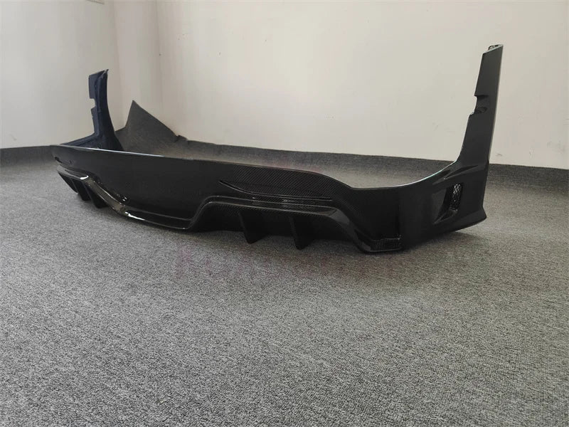 =High quality RZ style 3K carbon fiber rear diffuser for Tesla Model X