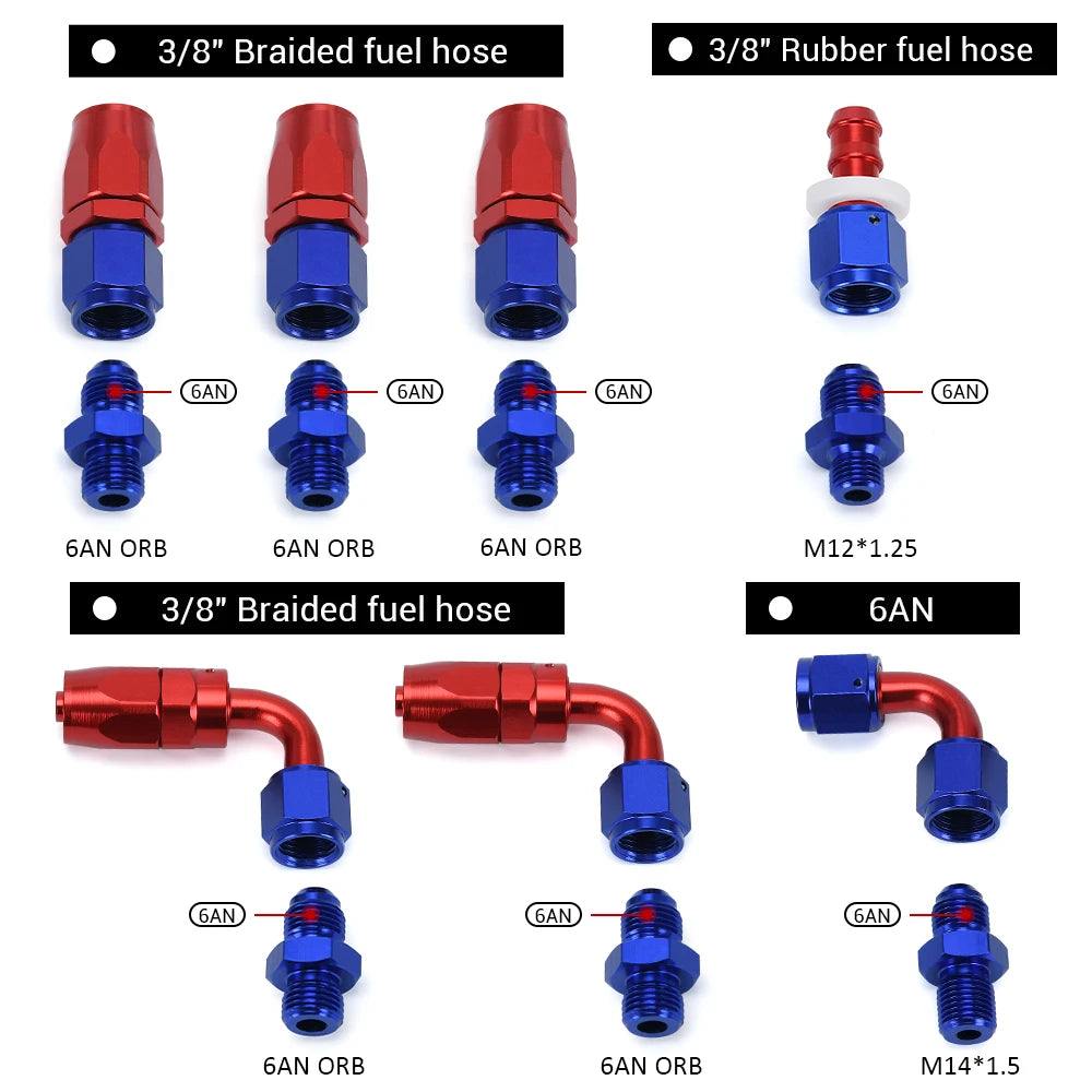 Universal Adjustable Fuel Pressure Regulator Oil 160psi Gauge AN 6