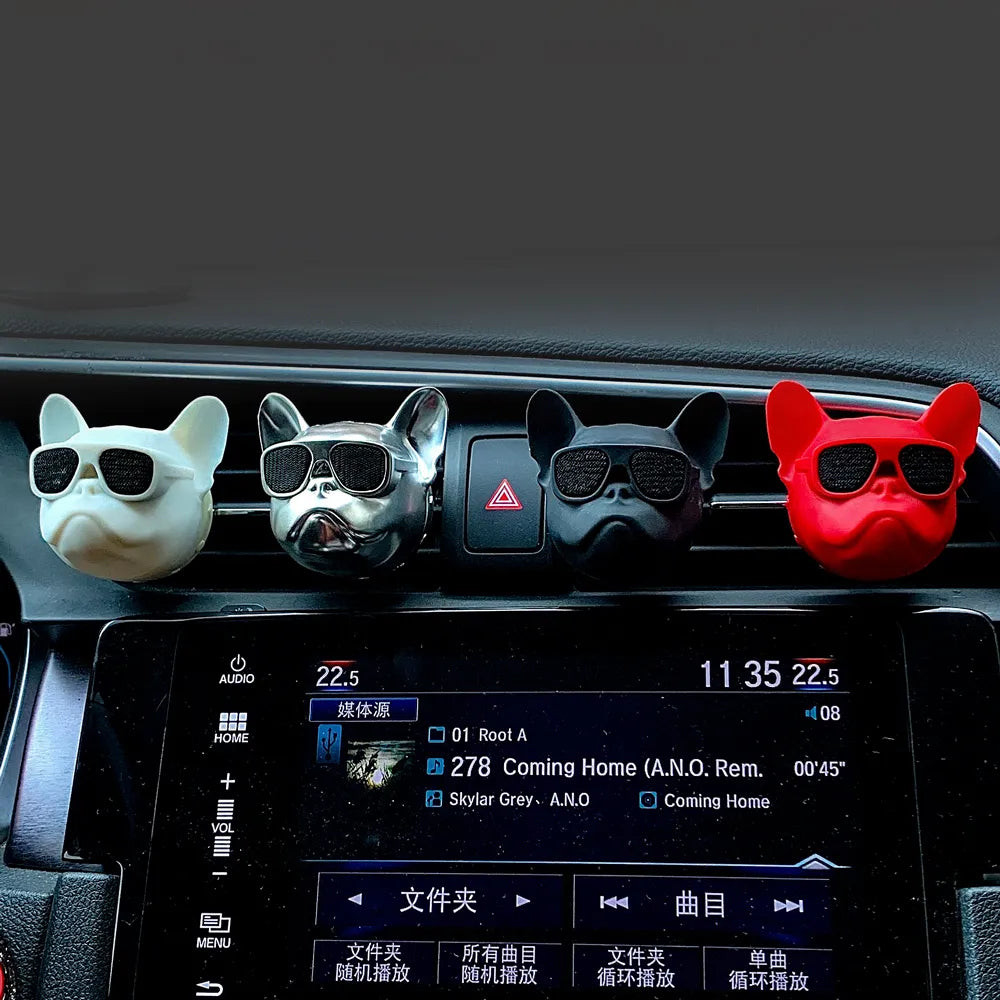 1Pcs Creative Bulldog Scent Car Freshener Air Scent Gift Box Auto