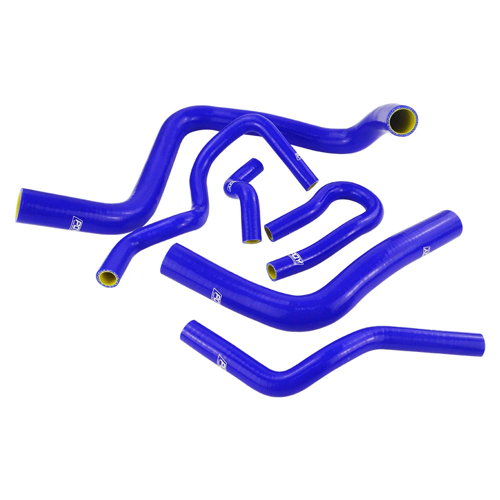 LIZHI- Blue & yellow  6PCS Silicone Radiator Hose kit With PQY Logo