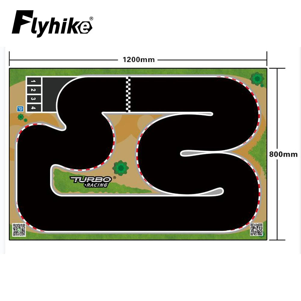 50x95cm 120x80cm Portable Turbo Racing 1:76 RC Car Rubber Mat Runway