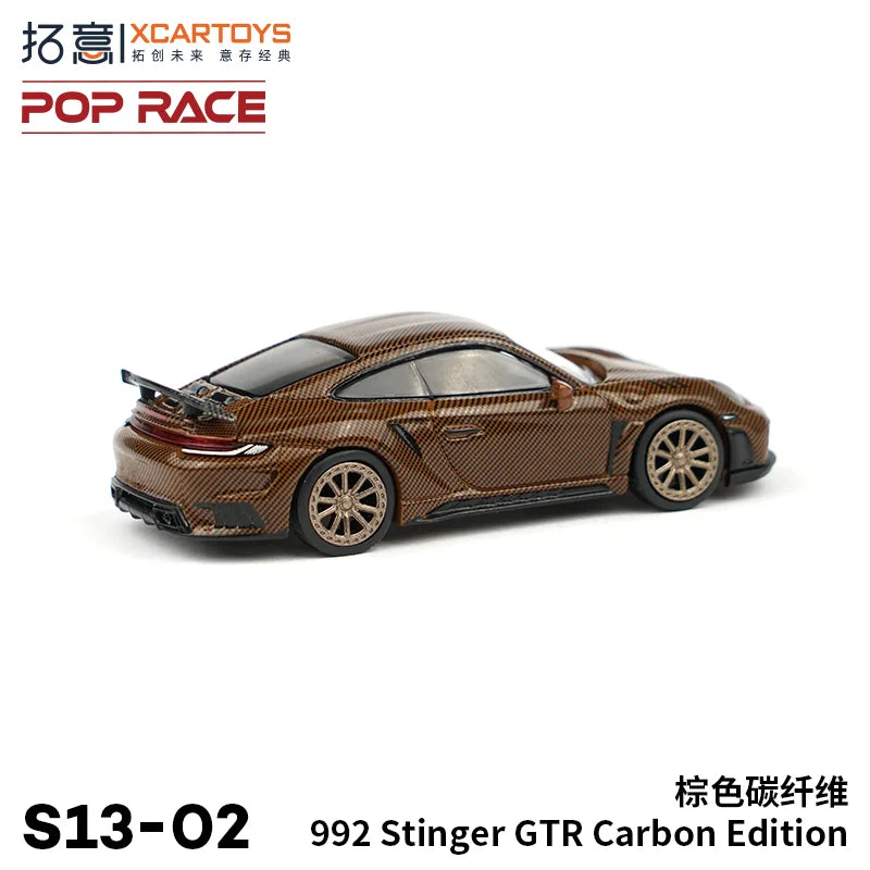 XCARTOYS POPRACE 1:64 Cast alloy model toys 992 Stinger GTR Brown