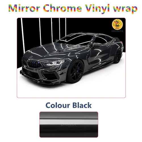 1.52X18M Stretchable Matte Silver Mirror Chrome Vinyl Wrap