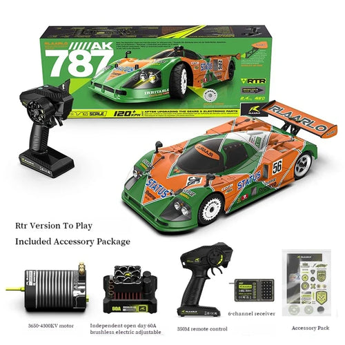 Rlaarlo Ak-787 1/10 Rc Car 2.4g 4wd High Speed Brushless Remote