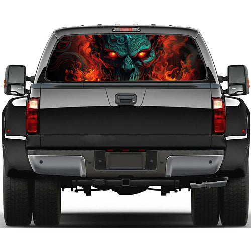 Scary Monster Design Car Rear Window Decal Fit Pickup,Truck,Car