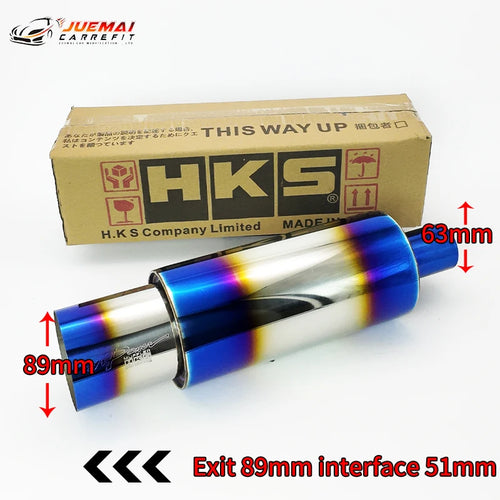 89mm Exhaust Pipe HKS Muffler Tail Pipe Universal High Quality