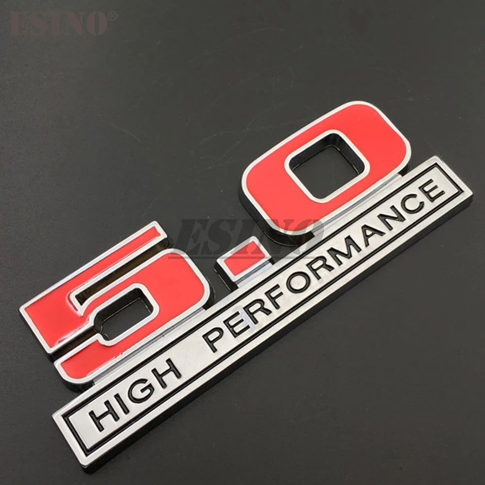 3D 5.0 Car Trunk Zinc Alloy Badge Emblem Car Rear Body Tailgate Fender