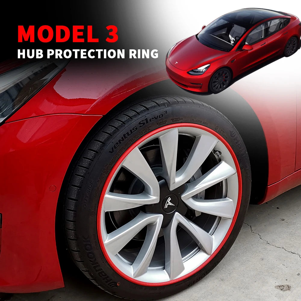 1PCS Rubber Car Wheel Hub Rim Edge Protector Ring Strip Tire