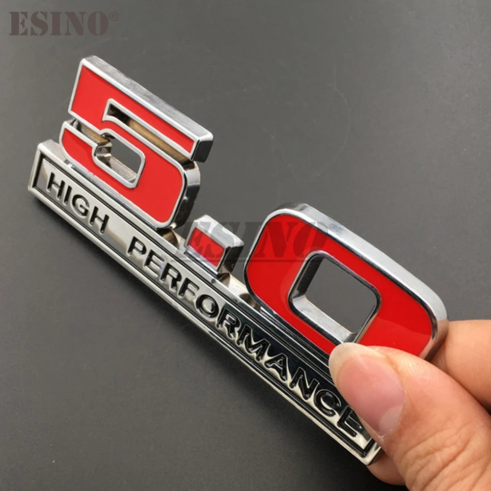 3D 5.0 Car Trunk Zinc Alloy Badge Emblem Car Rear Body Tailgate Fender