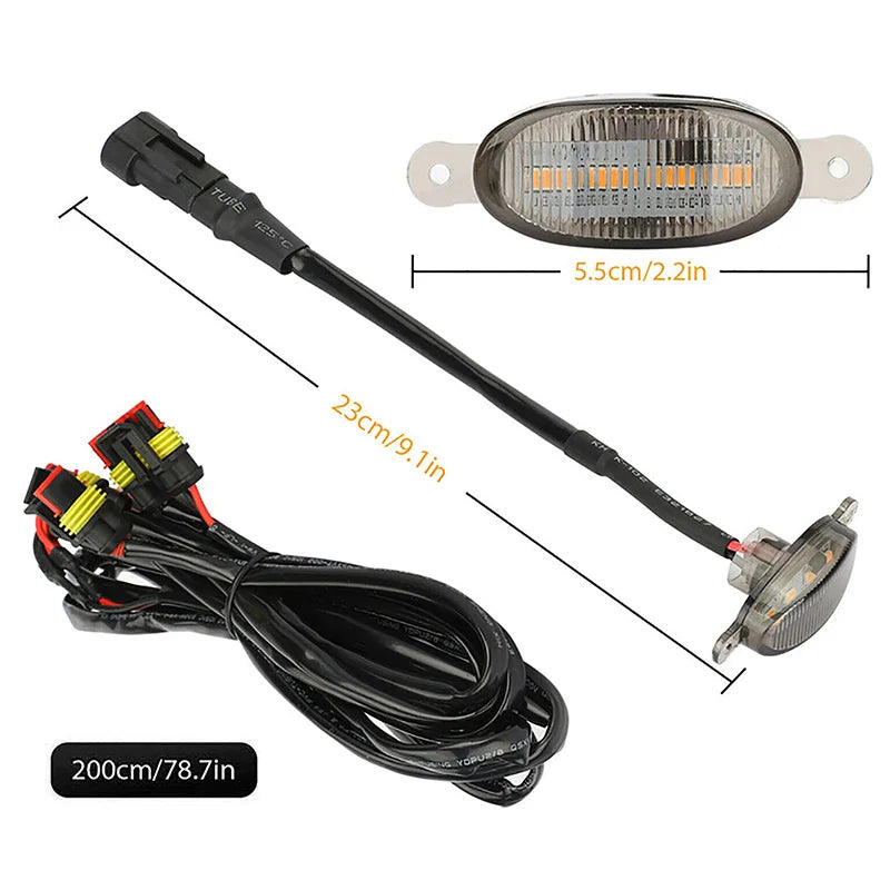 Universal LED Lights Car Accessories Modification Front Grille