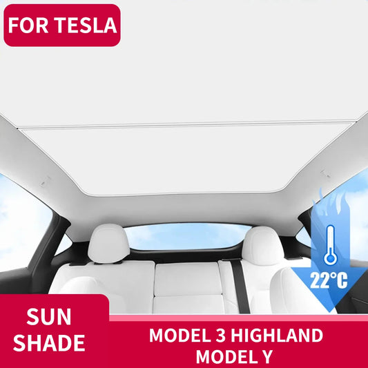 Sun Shades For Tesla Model 3+ Highland 2024 Y 2021-2023 Ice Cloth