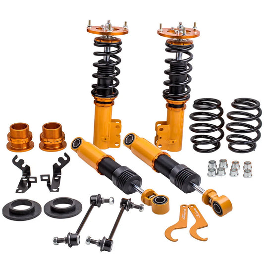 Shock Absorber Coilovers Spring 24-Way Adjustable Damper Kit For