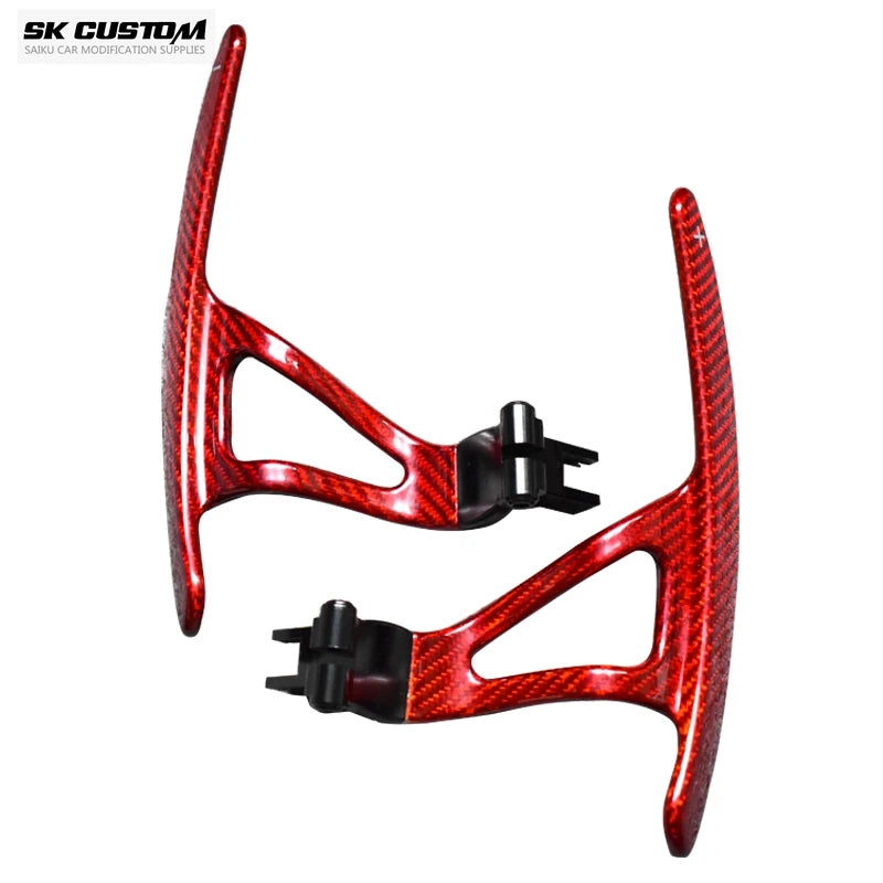 SK CUSTOM Real carbon fibre steering wheel paddle shifters for Nissan