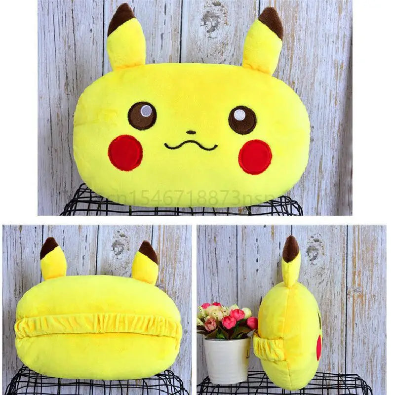 Takara Tomy Pokemon Pikachu Car Seat Headrest Kawaii Cartoon Neck