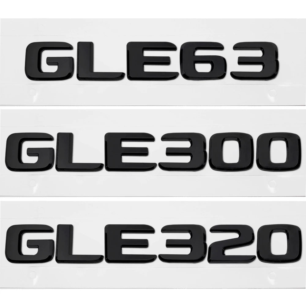 ABS Plastic GLE63 GLE300 GLE320 Trunk Rear Logo Badge Emblem Sticker