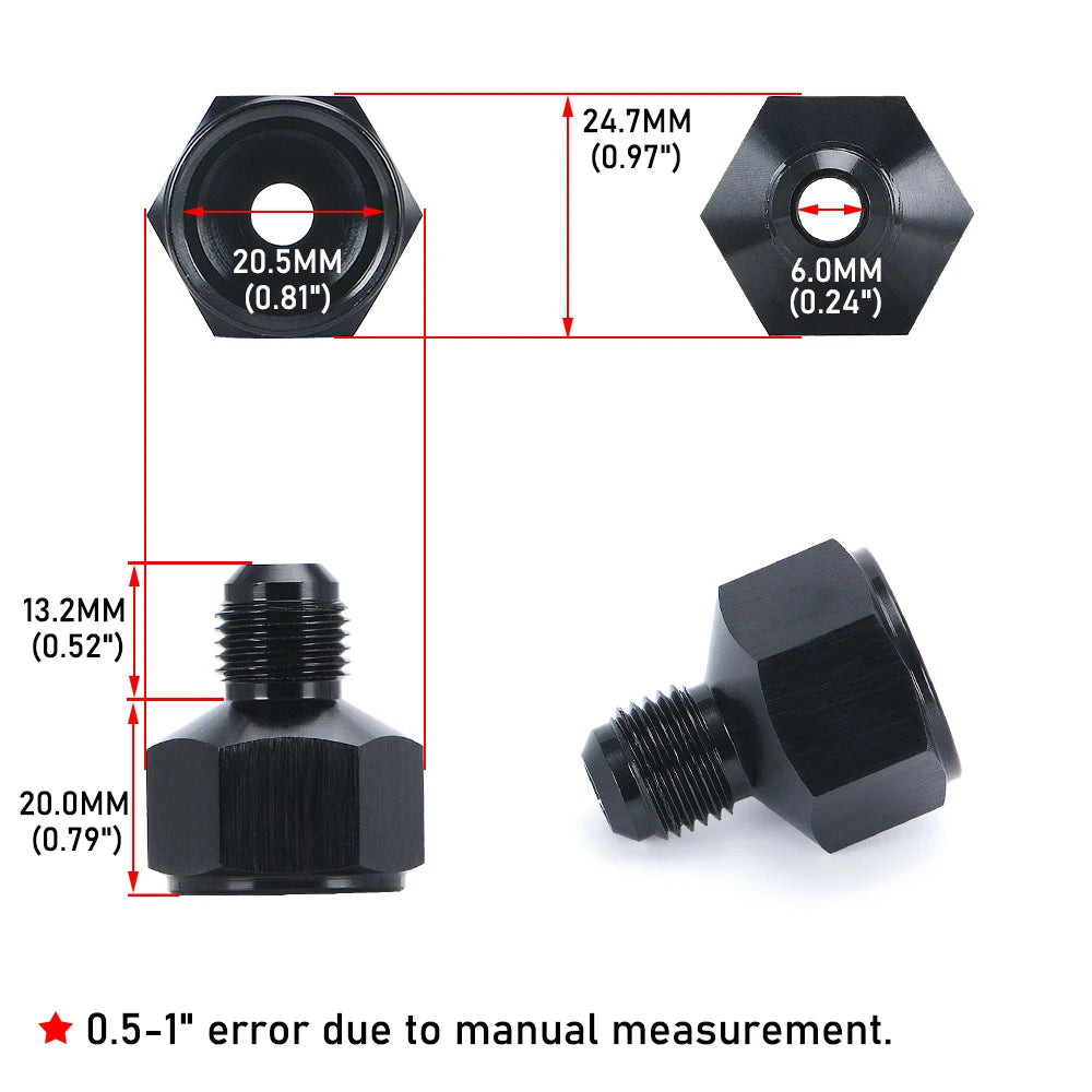 10AN AN10 Female to 6AN AN6 Male Reducer Fitting WX-SL894-10-06