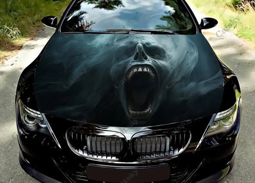 Scary Monster Design Car Hood Vinyl Stickers Wrap Vinyl Film Engine