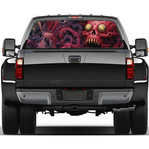 Scary Monster Design Car Rear Window Decal Fit Pickup,Truck,Car