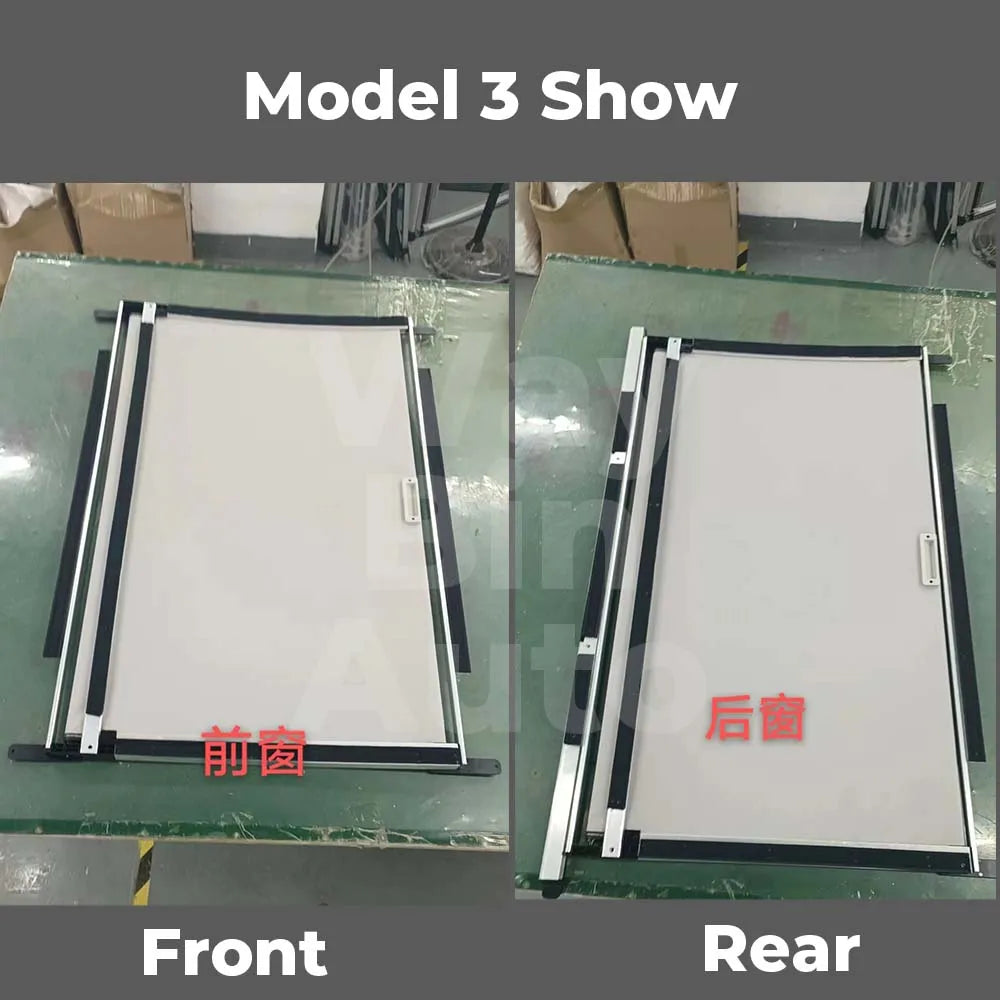 2023-2024 Modely Sunshade Model 3 Roof Shade Scroll Original Car Sun