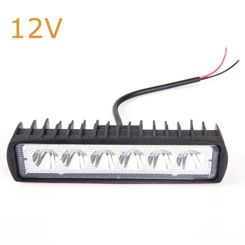 18W Car Working Light Bar 6LED Car Lights LED Lamp Beads Auto