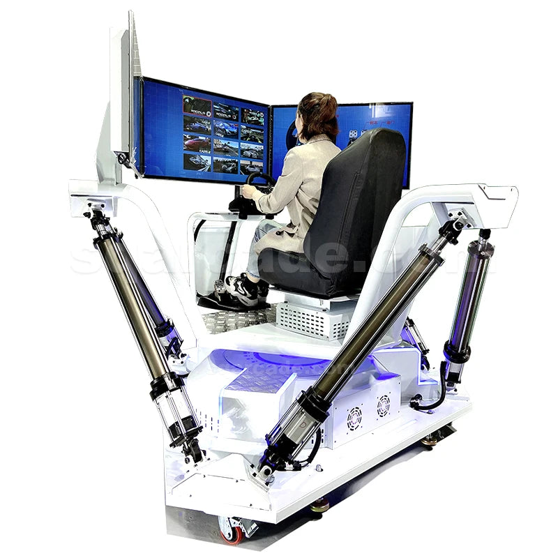 2024Three-screen Six-axis 4D Motorsports Simulator Dynamic Seat Game