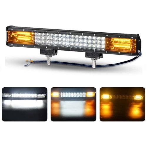 20 Inch Led Light Bar Spot Flood Warning Strobe LED Work Lamp Dual