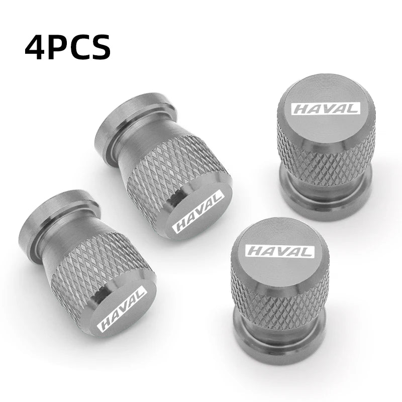 4pcs Custom LOGO Aluminum Car Wheel Tire Valve Cap Covers For Haval H6