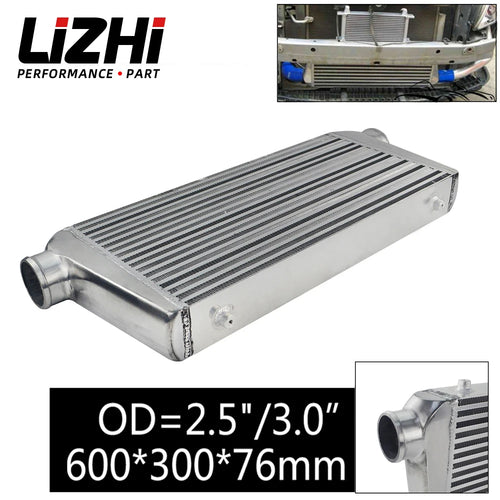 LIZHI RACING - 600*300*76mm Universal Turbo Intercooler bar&plate OD