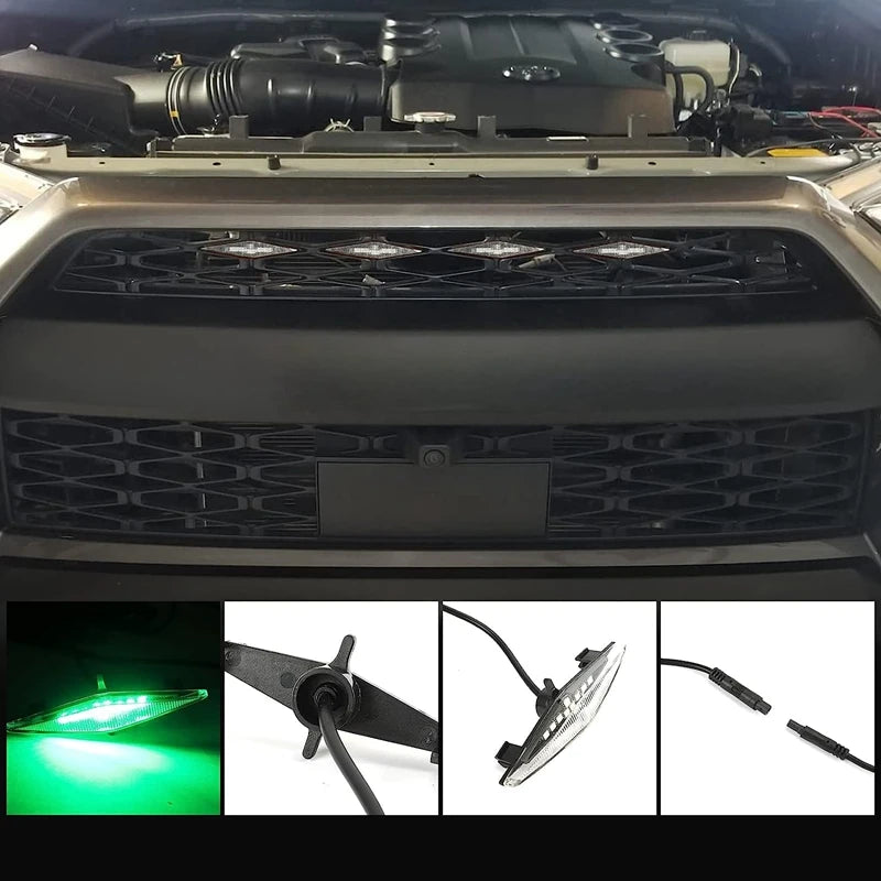 4 PCS RGB Grill Led Lights Replacement For 2014-2019 Toyota 4Runner