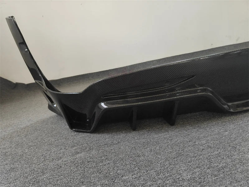 =High quality RZ style 3K carbon fiber rear diffuser for Tesla Model X