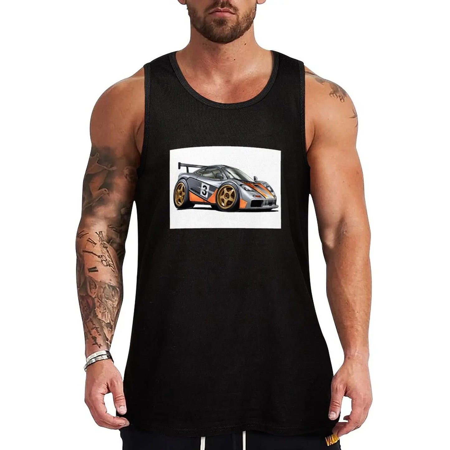 Mc-Laren F1 GTR Number 3 Tank Top gym for men t-shirt gym man gym