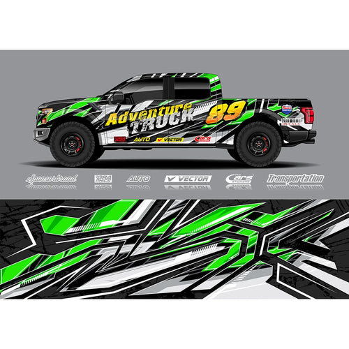 Stripe Gradient Full Body Racing RV Graphic Decals Vinyl Wrap Camo