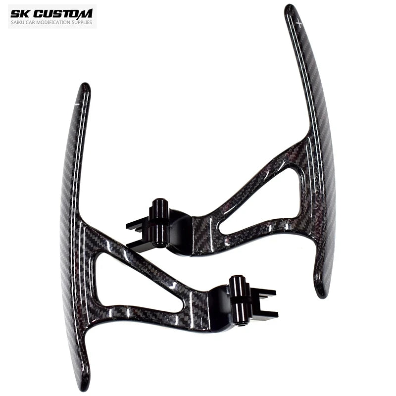 SK CUSTOM Real carbon fibre steering wheel paddle shifters for Nissan