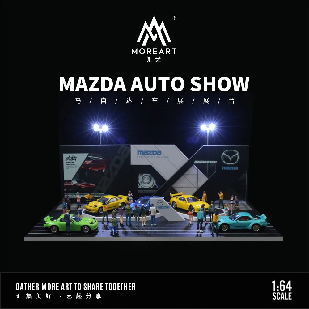 TIMEMICRO&MoreArt 1:64 Mazda Auto Show booth light version scene model