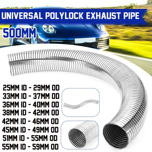 500mm Universal Flexible Polylock Exhaust Pipe Vent Hose Quick Repair