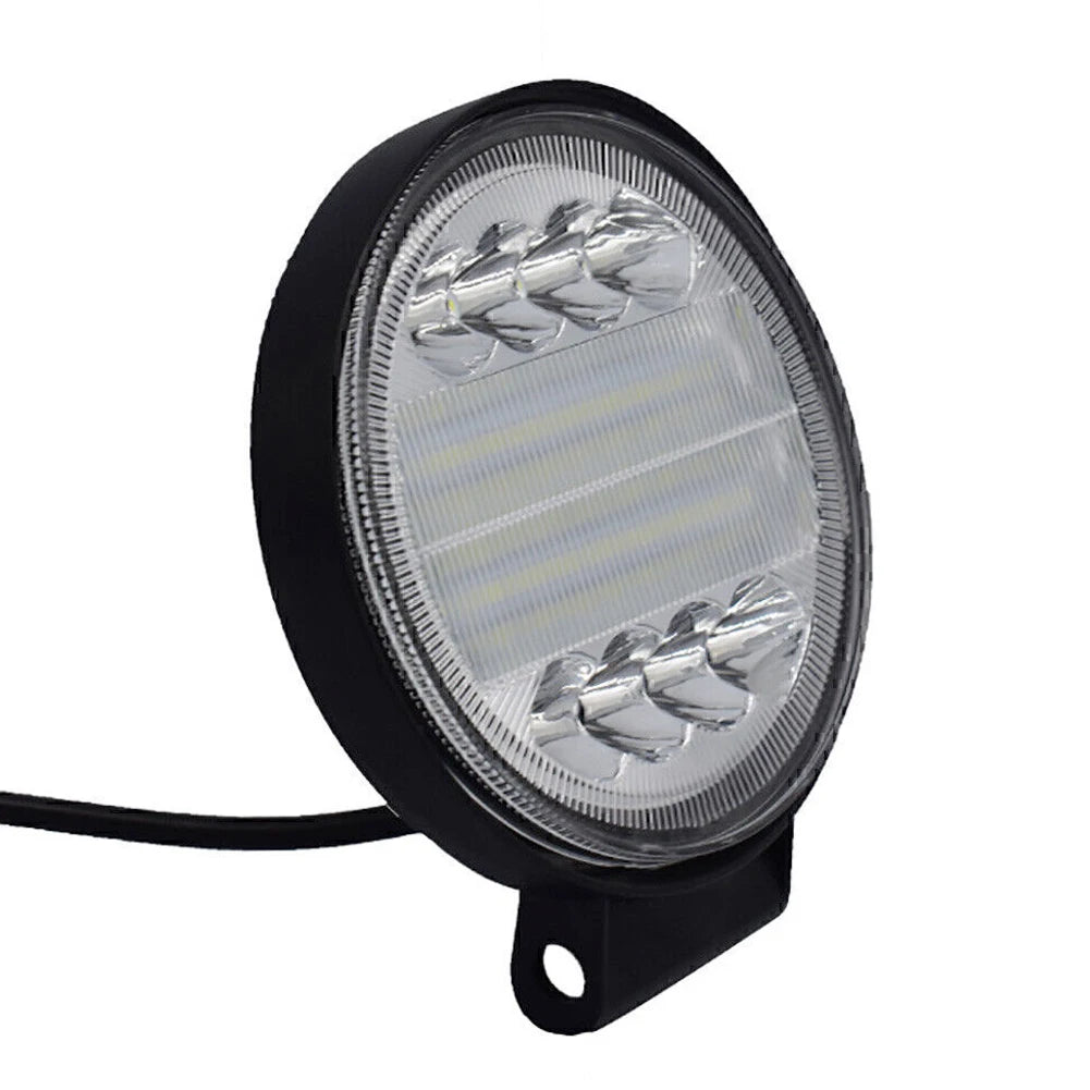 2Pcs Universal Round Working DRL Fog Spot Lights 6000K IP67 72W for